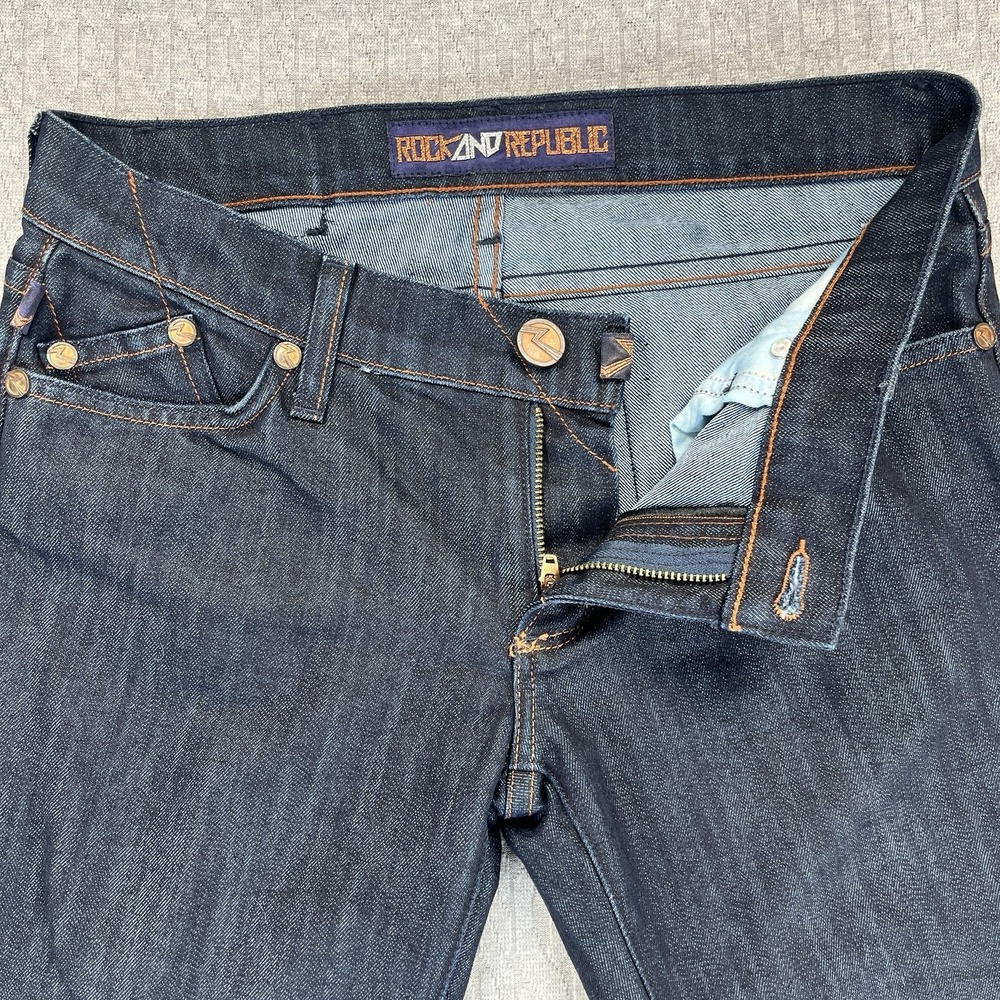 Rock & Republic Kasandra boot cut new without tag Women (26/30X33) lowrise Jeans - Picture 13 of 16